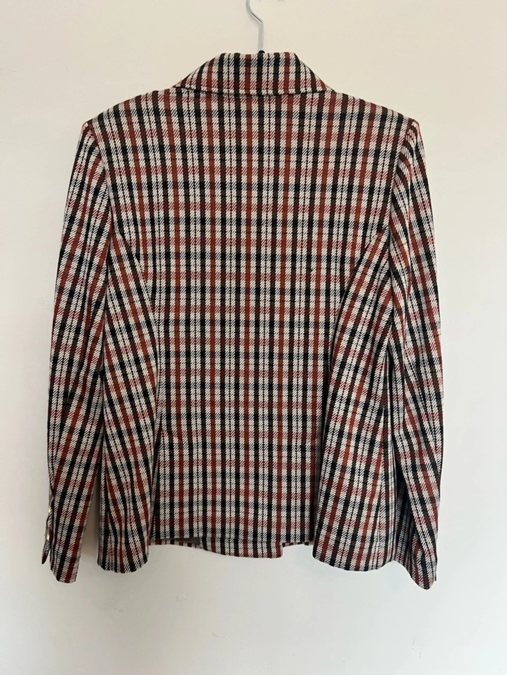 CAbi 4118 Jazzy Jacket Double-Breasted Plaid Peacoat Size M - Picture 4 of 12